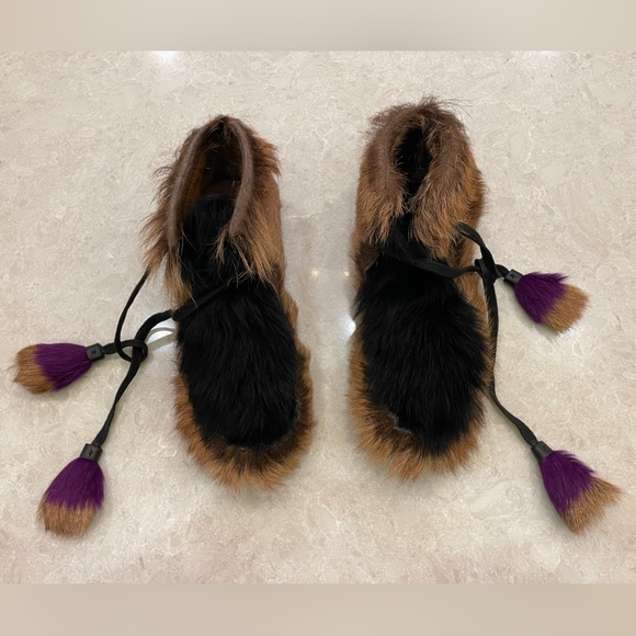 Prada Fur Tassel Self-Tie Boot Size 37 - Picture 7 of 14